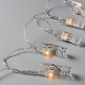 CLIP ART LED Světelný řetěz s USB kolíčky 10 světel