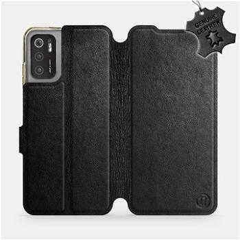 Mobiwear kožené flip pouzdro pro Xiaomi Poco M3 Pro 5G - Černé (5903516817535)