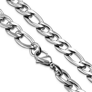 Šperky4U Ocelový řetěz figaro, tl. 8 mm - OPE1010-080-60