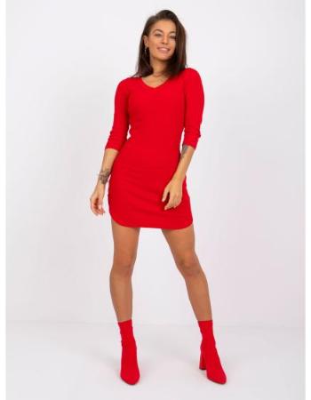 Dámské šaty pruhované přiléhavé Danielle RUE PARIS červené 