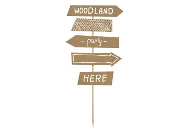 PartyDeco Dekorace Ukazovatel směru Woodland