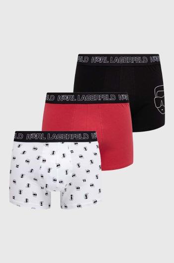 Boxerky Karl Lagerfeld 3-pack pánské, červená barva, 245M2104