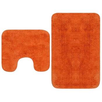 Sada koupelnových předložek 2 kusy textilní oranžová