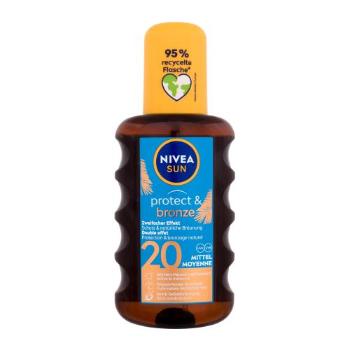 Nivea Sun Protect & Bronze Oil Spray SPF20 200 ml opalovací přípravek na tělo unisex na všechny typy pleti