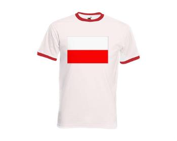 Pánské tričko s kontrastními lemy Polsko