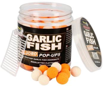 Starbaits boilie fluo plovoucí garlic fish-80 g 14 mm