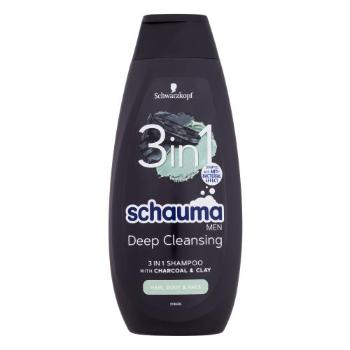 Schwarzkopf Schauma Men Deep Cleansing 3in1 400 ml šampon pro muže na normální vlasy