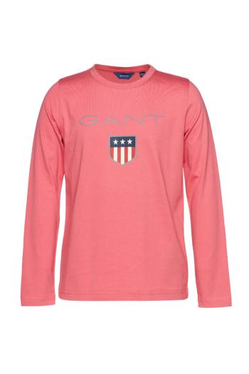 TRIČKO GANT D1. GANT SHIELD LS T-SHIRT růžová 98/104