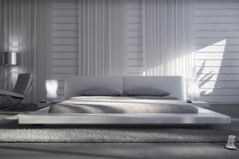 Čalouněná dvoulůžková postel 140 × 200 cm