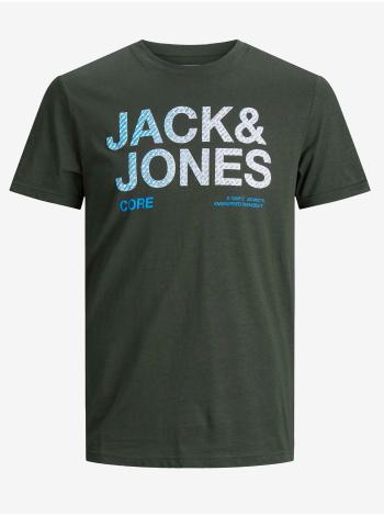 Tmavě zelené tričko Jack & Jones Poky