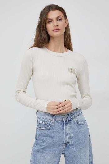Body Calvin Klein Jeans dámské, béžová barva