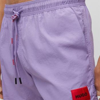 Quick-Drying Swim Shorts With Red Logo – S