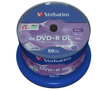 Verbatim DVD+R DL 8,5GB 8x, AZO, spindle, 50ks (43758), 43758