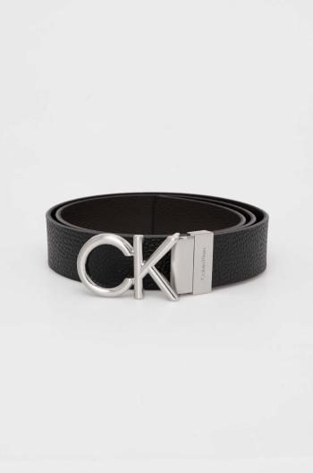 Oboustranný kožený pásek Calvin Klein pánský, černá barva, K50K510630