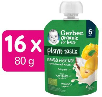 Gerber Organic ovocná kapsička mango a kdoule s kokosovým mlékem 16 x 80 g