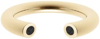 Gravelli Otevřený prsten s betonem Open zlatá/antracitová GJRWYGA107 50 mm