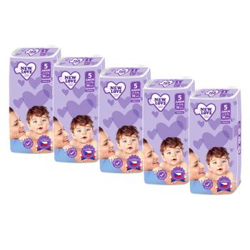 New Baby Dětské jednorázové pleny New Love Premium comfort 5 junior 11-25 kg, 5 x 38 ks