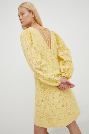 Šaty Samsoe Samsoe žlutá barva, mini