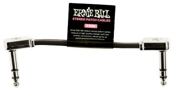 Ernie Ball Flat Ribbon Stereo Patch Cable 3" Black