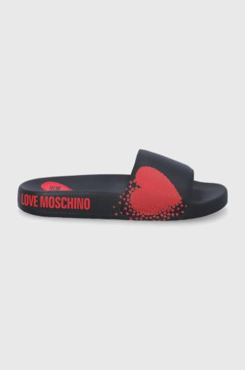 Pantofle Love Moschino dámské, černá barva