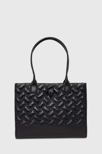 Kožená kabelka Kurt Geiger London SM KENSINGTON SQ TOTE DR černá barva, 2732000109