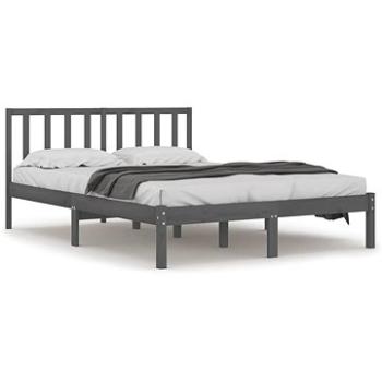 Rám postele šedý masivní borovice 120 × 190 cm Small Double, 3105043 (3105043)