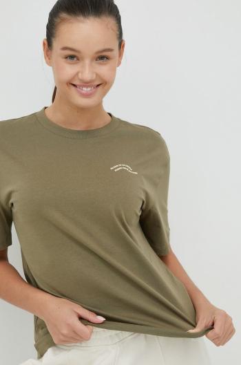 Bavlněné tričko Outhorn zelená barva