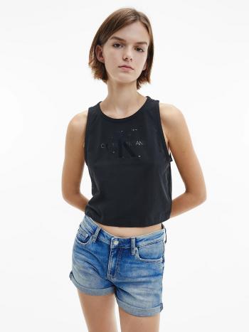 Calvin Klein Calvin Klein Jeans dámské černé tílko TONAL MONOGRAM TANK TOP