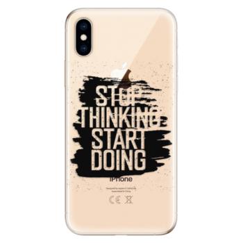 Odolné silikonové pouzdro iSaprio - Start Doing - black - iPhone XS