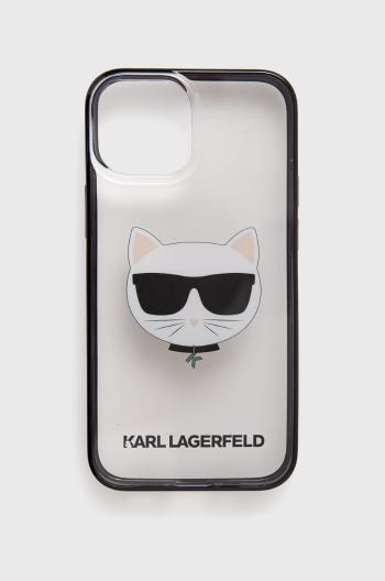 Obal na telefon Karl Lagerfeld pruhledná barva iPhone 13 Mini