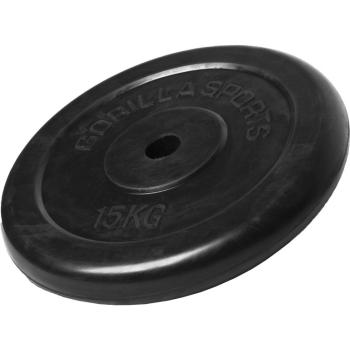 Gorilla Sports Pogumovaný zátěžový kotouč, 15 kg