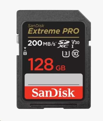 SanDisk SDXC karta 128GB Extreme PRO (200 MB/s Class 10, UHS-I U3 V30)