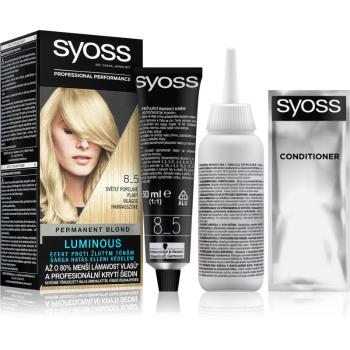 Syoss Color permanentní barva na vlasy odstín 8-5 Light Ashy Blond