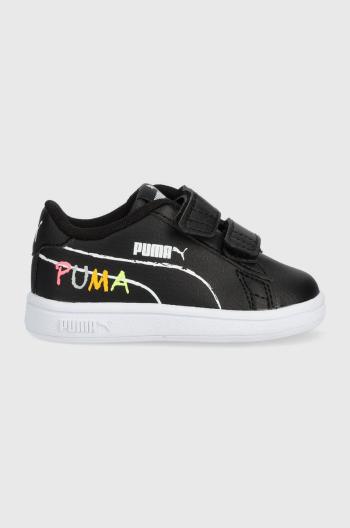 Dětské sneakers boty Puma Smash V2 Home Schoo černá barva
