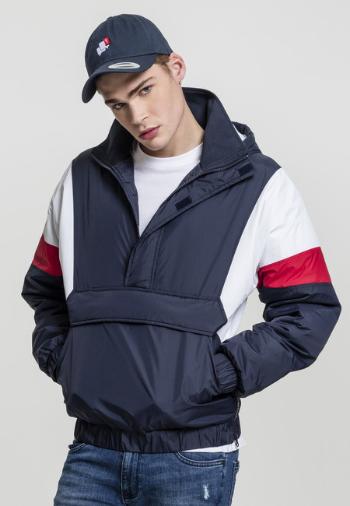 Urban Classics 3 Tone Pull Over Jacket navy/white/fire red - L