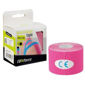 Fitforce KINETAPE Kinesiologický tejp, růžová, velikost