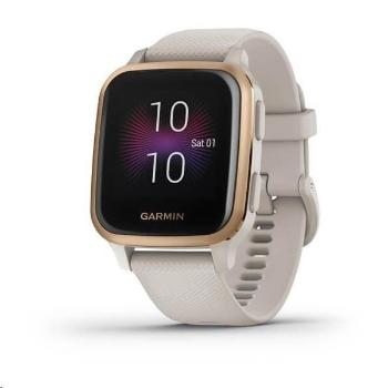 Garmin GPS sportovní hodinky Venu Sq Music, RoseGold/Sand Band