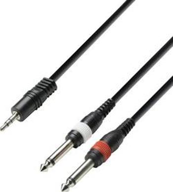 Kabel jack (M) 3,5 mm / 2x jack (M) 6,3 mm