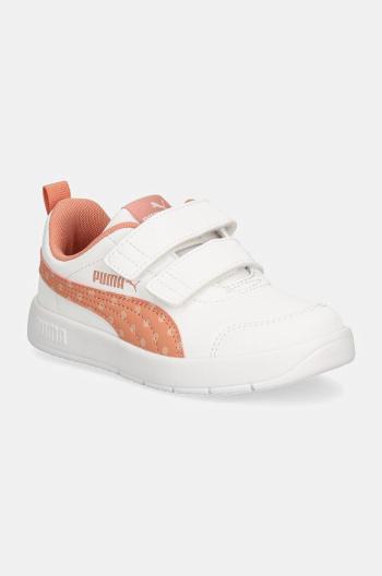 Dětské sneakers boty Puma Courtflex V3 Dotty oranžová barva, 398758