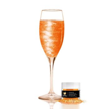 Jedlé třpytky do nápojů - oranžová - Orange Brew Glitter® - 4 g - Brew Glitter