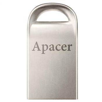 Apacer USB flash disk, USB 2.0, 64GB, AH115, stříbrný, AP64GAH115S-1, USB A, s poutkem