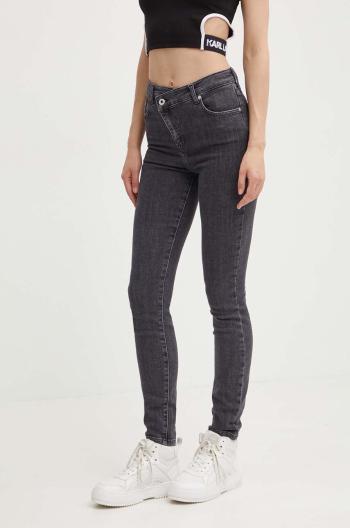 Džíny Karl Lagerfeld Jeans dámské, šedá barva, 245J1102