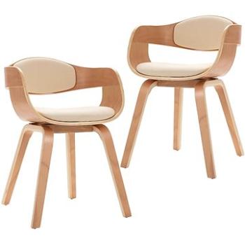 Jídelní židle 2 ks ohýbané dřevo a umělá kůže (287387)