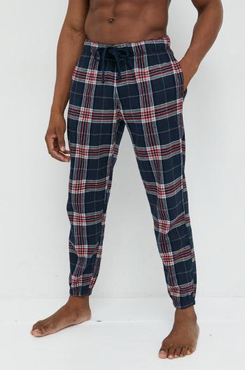 Pyžamové kalhoty Abercrombie & Fitch pánské, tmavomodrá barva