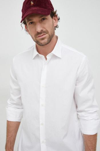 Bavlněné tričko Paul&Shark bílá barva, regular, s klasickým límcem