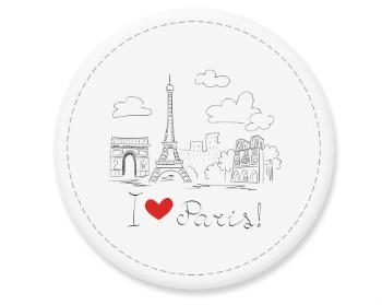 Placka magnet I Love Paris