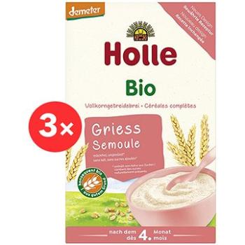 HOLLE BIO krupičná kaše 3× 250 g (7640104952145)