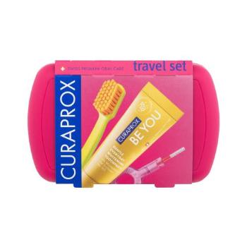 Curaprox Travel Set Red klasický zubní kartáček dárková sada