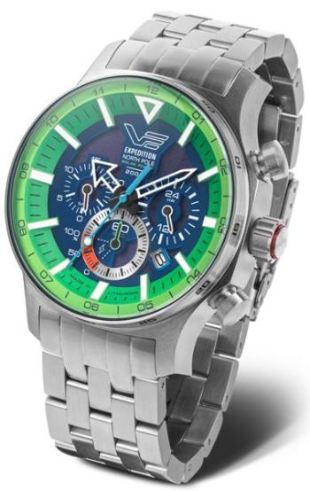 Vostok Europe Expedition North Pole Solar Power Chronograph VR42-595A733B - Náhradní zelený silikonový řemínek