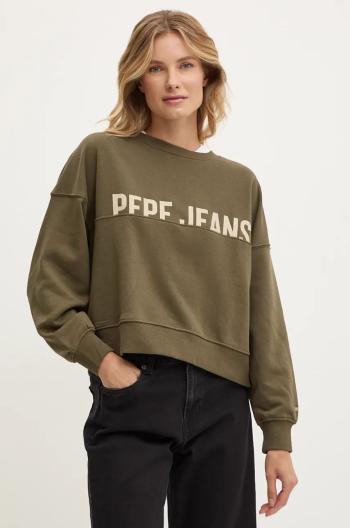 Mikina Pepe Jeans GAYLE dámská, zelená barva, s potiskem, PL581452